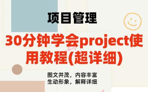 30分鐘學會project使用教程(內容超詳細)，手把手教我們快速掌握（project如何使用教程）