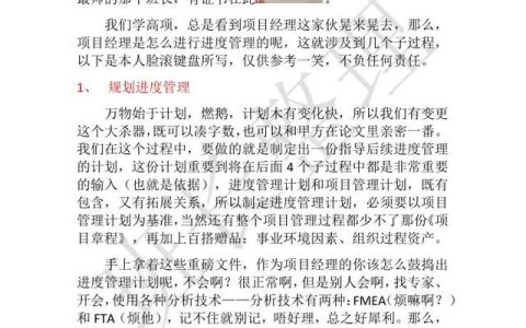 關于項目進度管理的理解（如何理解項目進度管理）