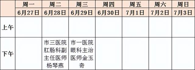 名醫(yī)專家到“家門口”坐診啦！排班表請(qǐng)收好（醫(yī)院專家坐診一覽表）