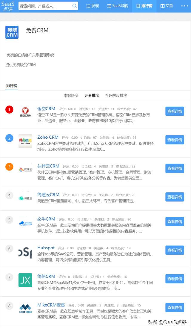022年有哪些免費實用的CRM？適用小團隊的免費CRM系統(tǒng)排行榜單（免費的CRM）"