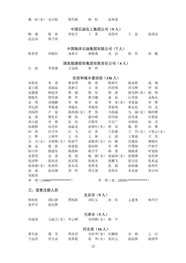 速戳！2022年第九、十批中級注安師注冊人員名單公布！（第五批注安師名單）