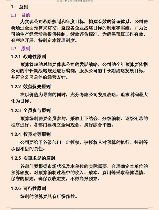 財務經理：利用全面預算管理細則，把預算管理控制在合理范圍之內
