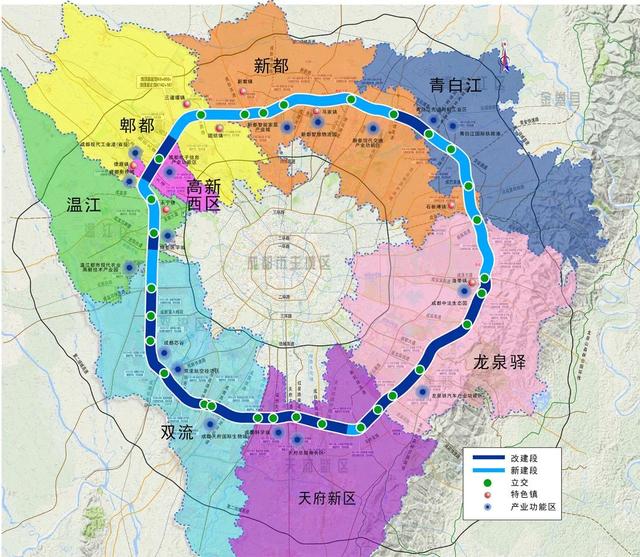 串聯(lián)八大區(qū)！成都五環(huán)路來了→（成都五環(huán)區(qū)域）