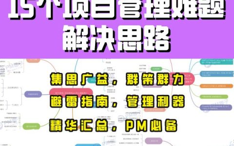 必看！15個項目管理難題解決思路「附贈思維導圖」（項目管理第一章節的思維導圖）